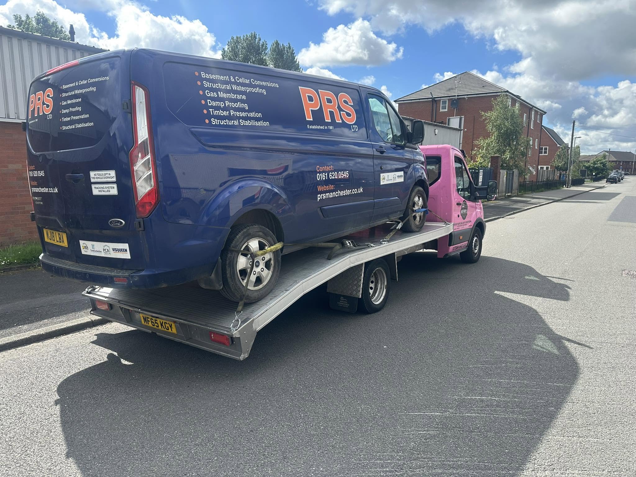 car and van recovery Manchester